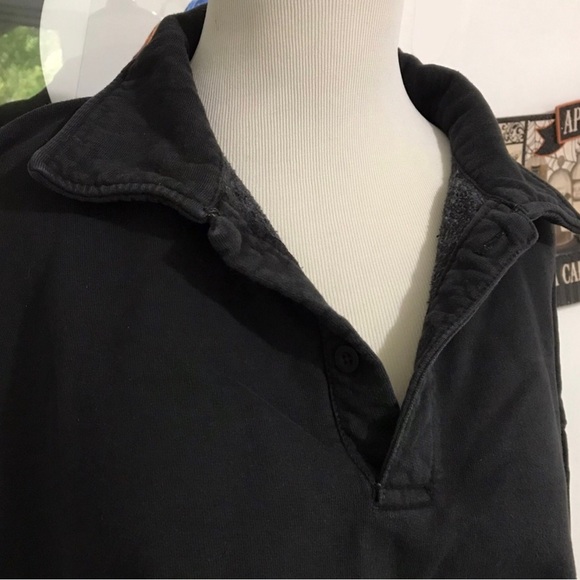 John Galt Brandy Melville Cropped Oversized Sweater V-Neck Collar Raw Hem OS - Picture 2 of 2